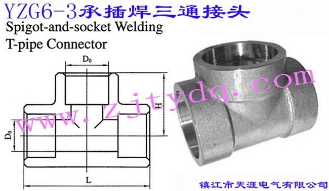 YZG6-3 承插焊三通接頭Spigot and Socket Welding T-Pipe Connector